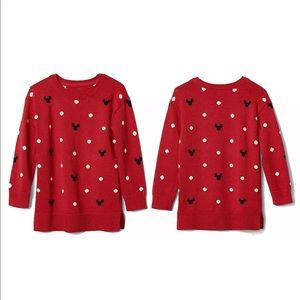Baby Gap Disney Red Mickey Mouse Dot Sweater